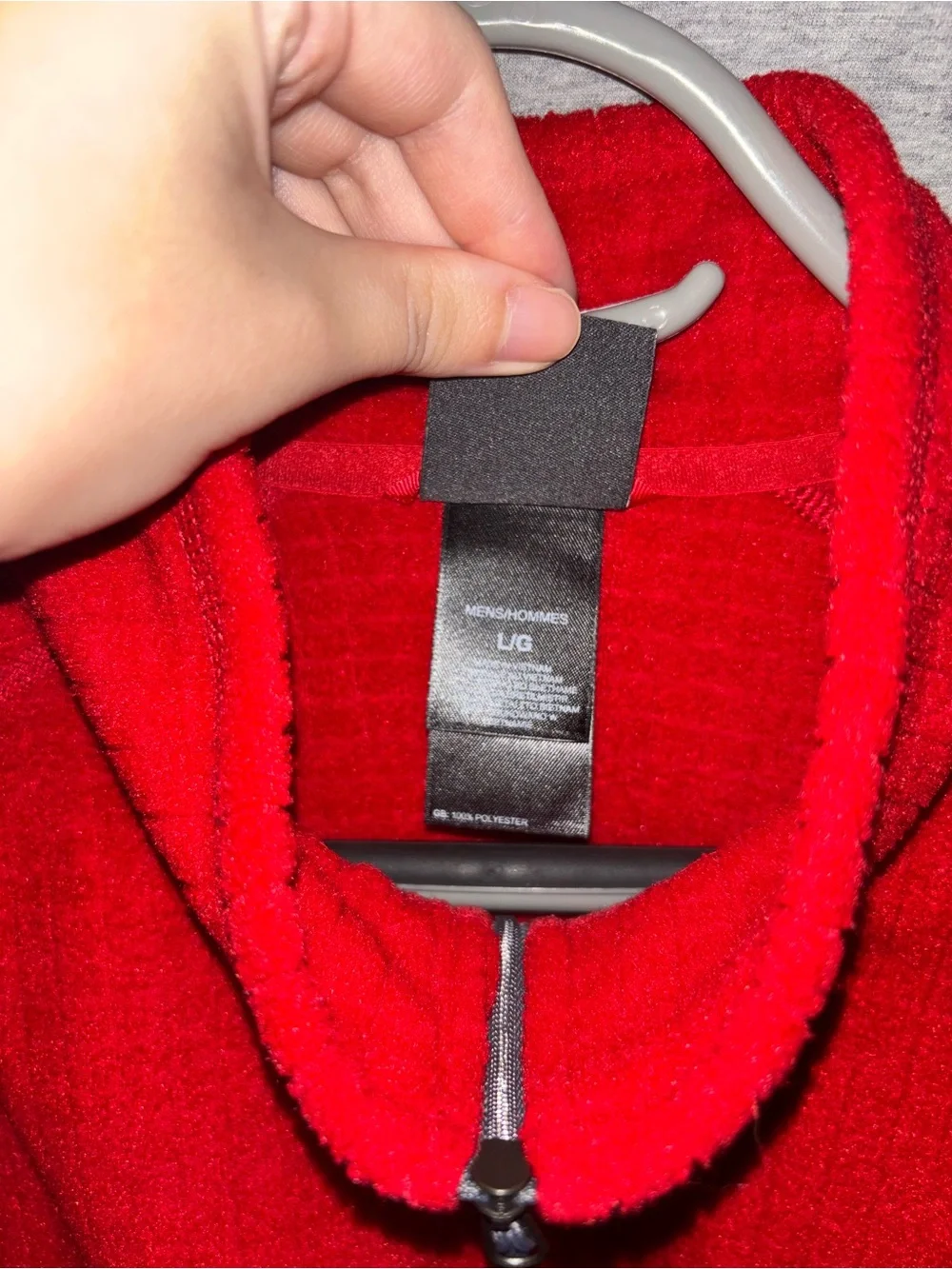 The North Face Men's Red Half-Zip Fleece Pullover